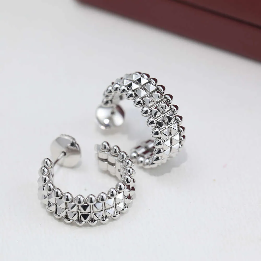 Hot Selling 2024 Fashionable Luxury Rivet Earrings Womens Allergy Resistant Utsökt högkvalitativa varumärkes smycken tillbehör