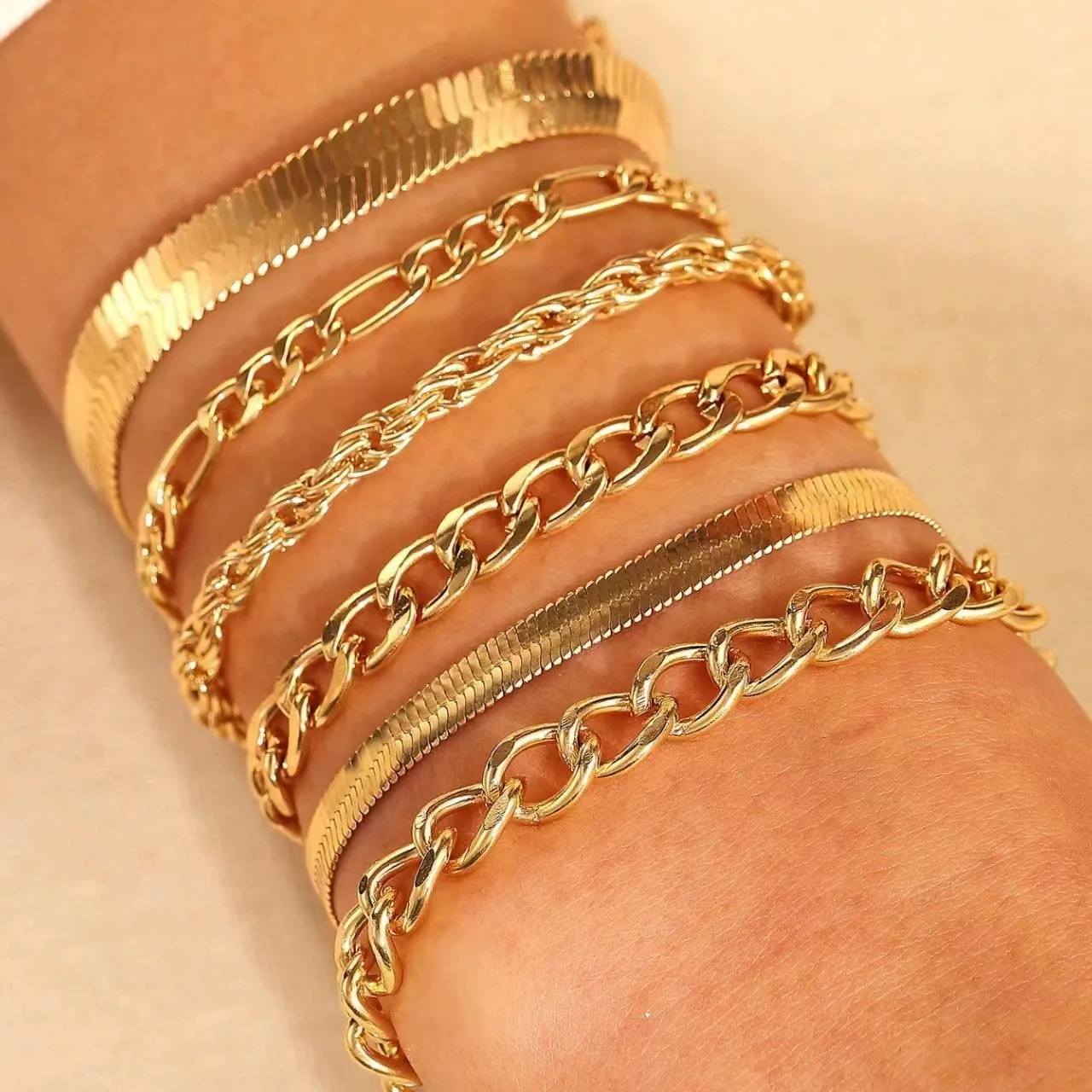 Bracelets Trendy Jewelry Shop Bohemian Layered Bracelet Set Gold