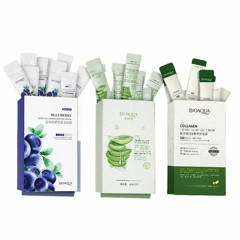 60pcs BIOAQUA Collageen Slee Gezichtsmaskers Gezicht huidverzorging Hydraterende Verstevigende Gezichtsmasker Schoonheid Gezichtsverzorging Producten z7tl #