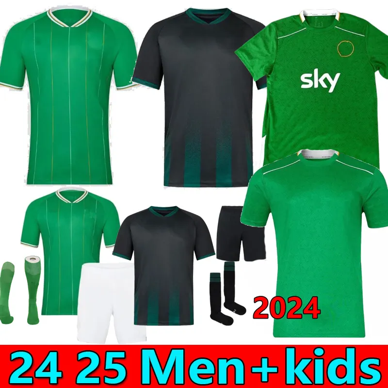 S-4XL 2024 Ireland Home Soccer Coureys Kit Doherty Duffy 23 24 25 Away 2024 Euro National Elegan Egan Brady Keane Hendrick McCabe Shirt Men Men Kids Mensual