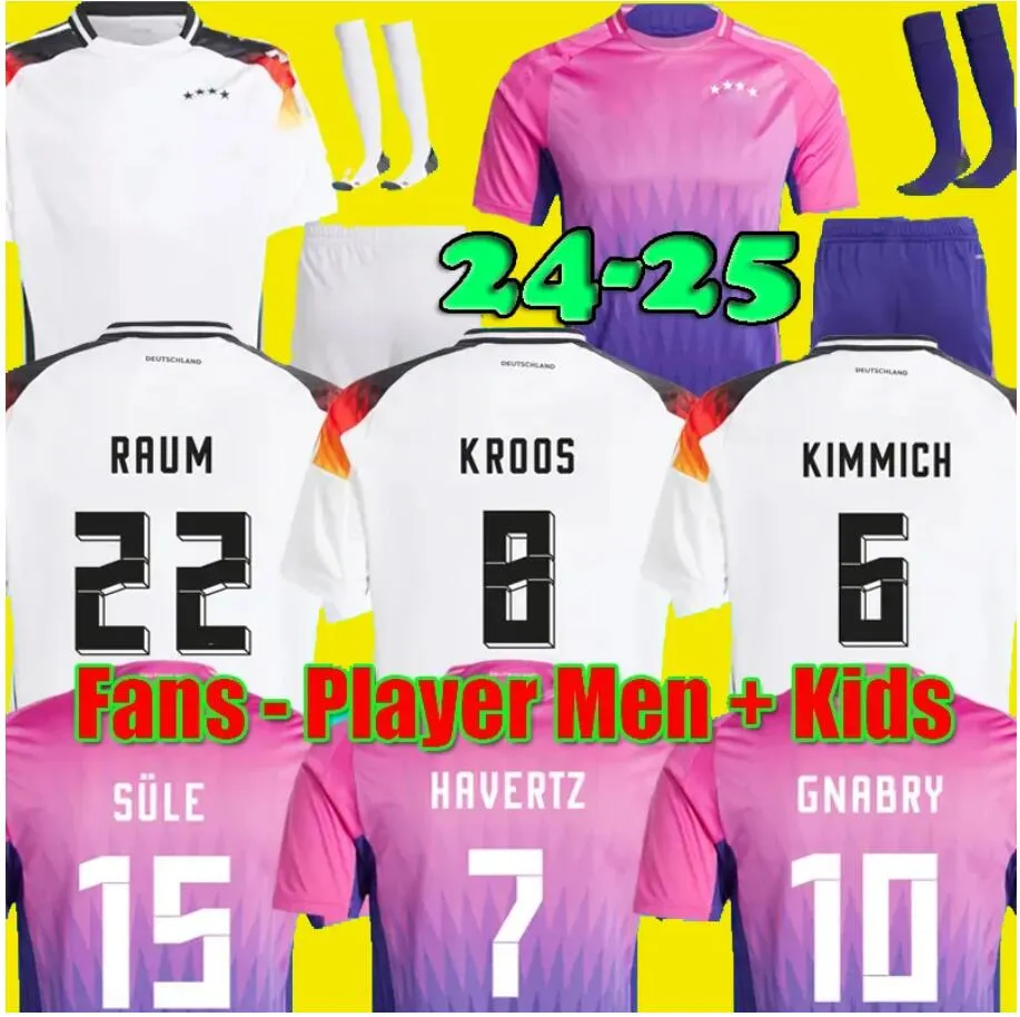 2024 Almanya Retro Ballack Futbol Forması 2025 Deutschland Futbol Gömlekleri Klinsmann 24 25 Gömlek Oyuncu Hayranları Erkekler Set Wermer SANE 1990 1998 1988 1996 Alemania