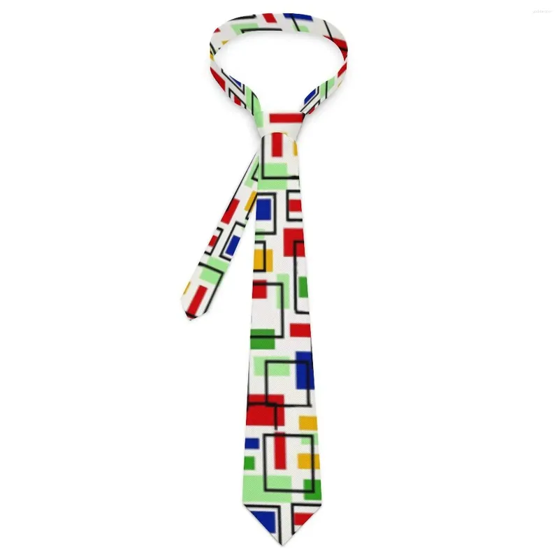 Nœuds papillon De Stijl cravate Mondrian imprimer rétro cou à la mode pour hommes Cosplay fête grande qualité collier conception cravate accessoires