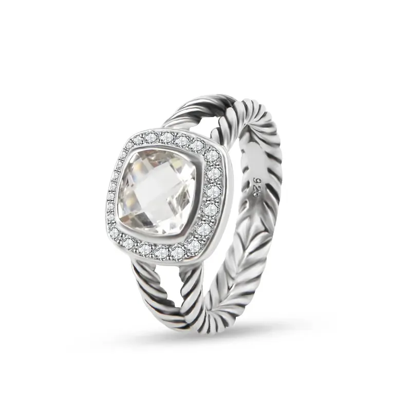 러브 링 골드 약혼 반지 huitan 새로 디자인 된 트위스트 디자인 골드 웨딩 반지 여성 포장 흰색 CZ 패션 링 약혼 밴드 보석