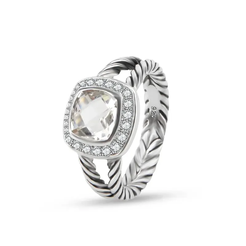 liefdesring gouden verlovingsring Huitan Nieuw ontworpen Twist Design Goudkleurige trouwringen voor dames Verharde witte CZ Modering Verlovingsbanden Sieraden