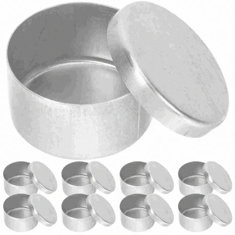 9 pièces peuvent boîte d'échantillonnage du sol voyage baume à lèvres Ctainers boîtes en aluminium boîtes de pesée supports e8iw #