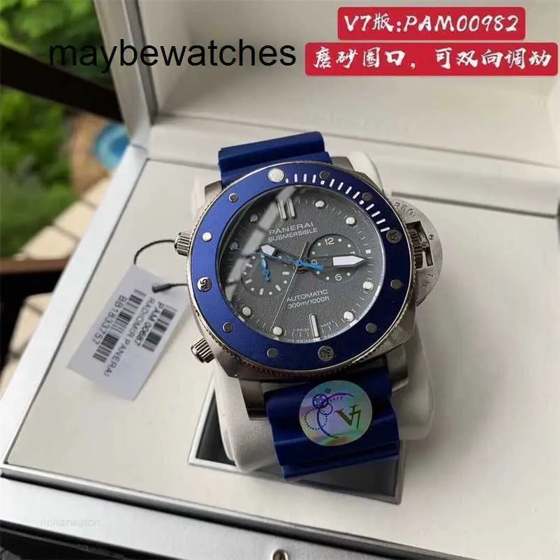 Panerai Men vs Factory Top Quality Automatic Watch s.900 Automatisk Watch Top Clone för Sapphire Mirror Size 47mm Importerad CRWO