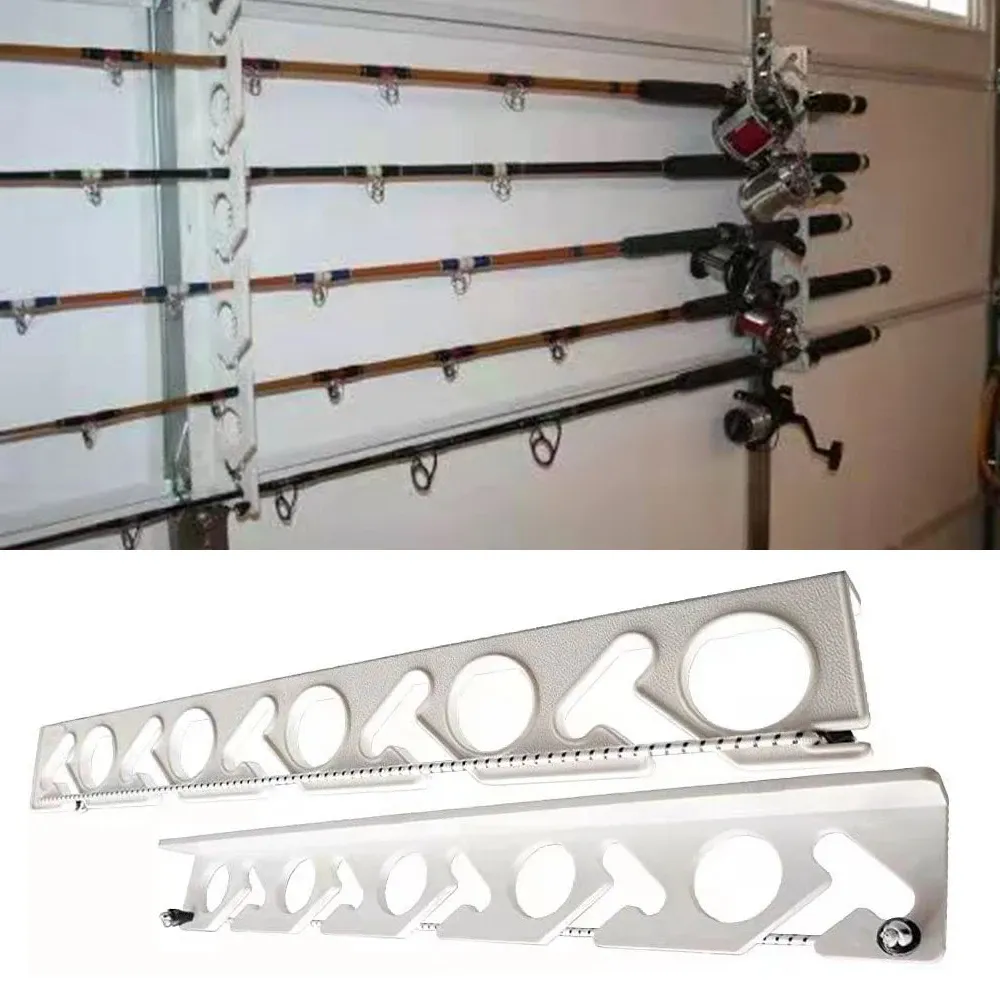 Acessórios Plastic Rack Rack Plástico para 10 hastes Armazenamento de bastão de barra de barra de barra de barra de barra de barra de barra de parede Organizador de garagem Ferramentas de pesca de armazenamento