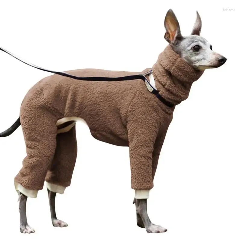 Vêtements pour chiens Pyjamas à col roulé Body 4 jambes entièrement couvertes col haut extensible épaississement manteau de corps élastique pour Labrador