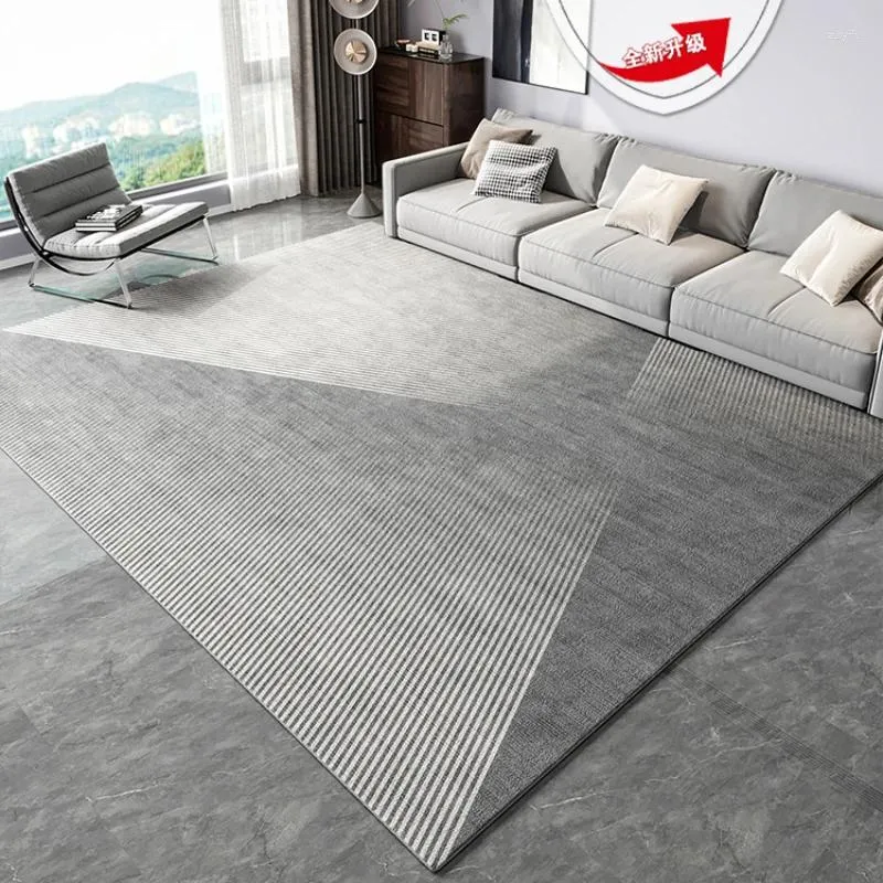 Carpets Balcony Mat Living Room High-Grade Bedroom Autumn And Winter Gray Wash-Free Thickened