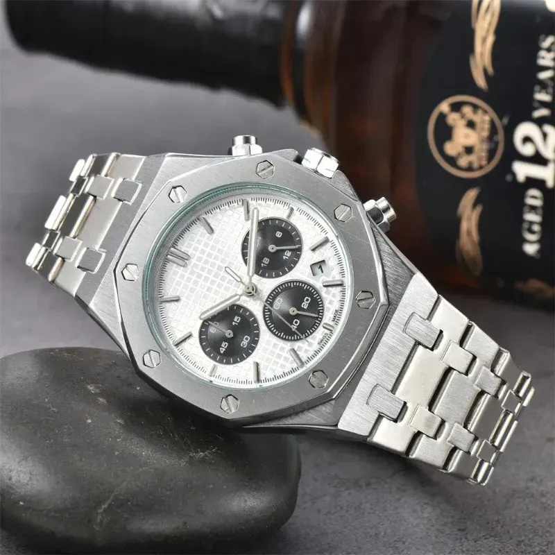 2024 Nouvelle marque Top Brand AP Mens Watch en acier inoxydable Calendrier Sapphire Automatic Designer Movement multifonction Chronograph Man Watches A632