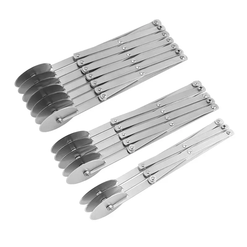 3/5/7 Räder Cutter Teig Teiler Seite Pasta Messer Flexible Roller Klinge Pizza Gebäck Schäler Edelstahl Backformen Werkzeuge 35