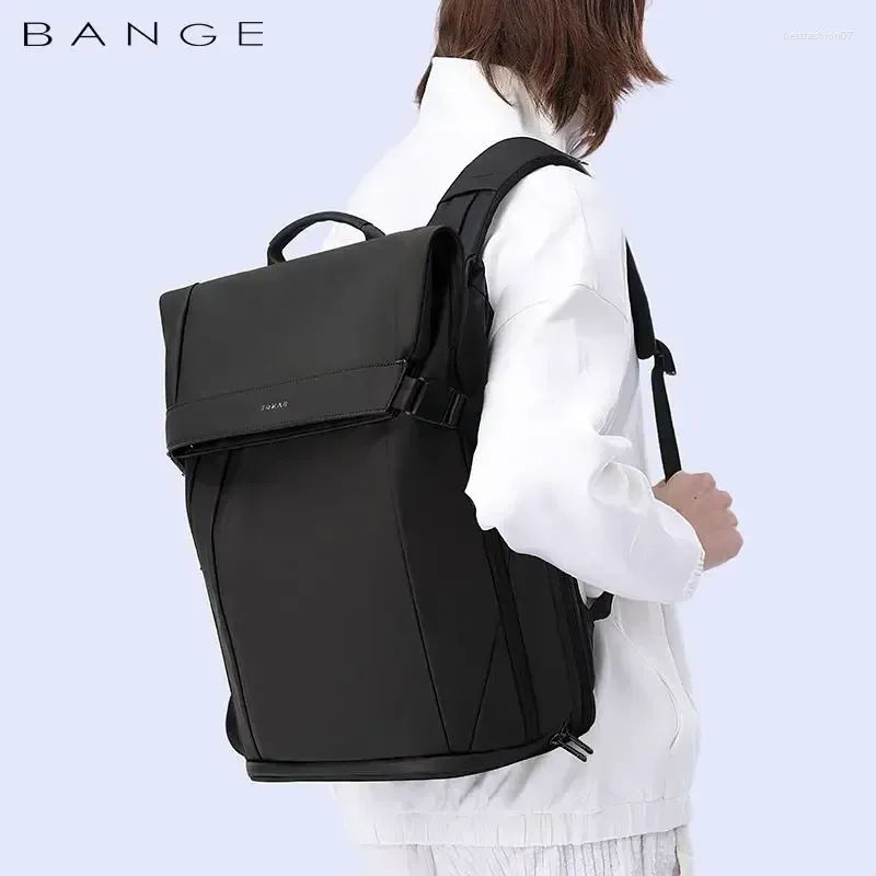 Backpack 15.6-inch Laptop Men's Business Waterproof Multi Compartment Travel Bag Black Suitable For Men And Women Bolsa