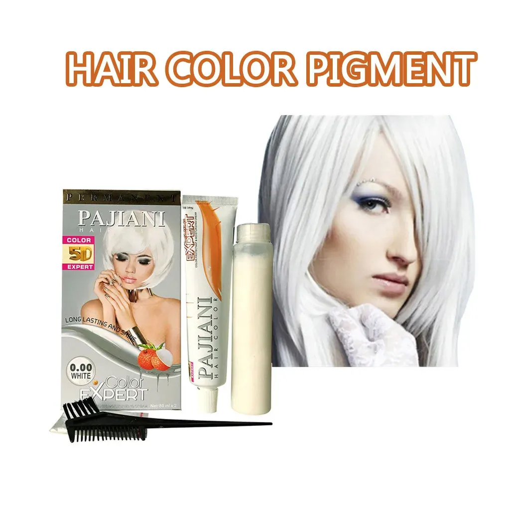 Color 160ML Bleaching Hair Dye Fashion White Permanent Long Lasting Hair Color Dye Cream Hair Care Tool DIY Hair Color Dye Wax #0818