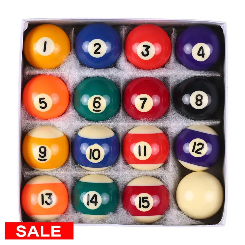 Lixada Billiard Balls Zestaw 16PCS 253238 mm dzieci bilardowe piłki bilardowe Piłki poliestrowe małe kule wskazujące pełne zestaw 240311
