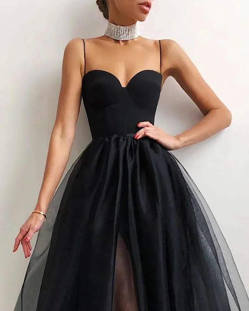 Womens Summer Formal Party Cocktail Dress with Spaghetti Straps and Side  Slit, Knee-Length Solid Color Polyester Ball Gown from Dhgate Basic &  Casual Dresses - price 39.11