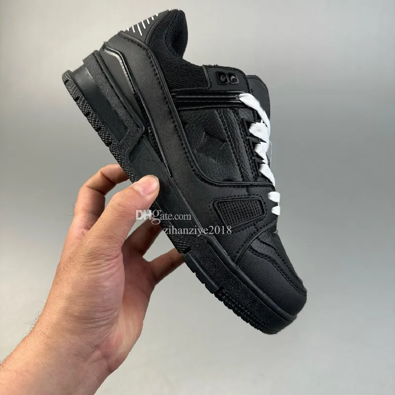 Zapatos de diseñador En relieve louiselviuton Trainer Sneaker blanco negro cielo azul abloh verde denim rosa rojo lujo Virgil para hombre zapatillas de deporte casuales entrenadores