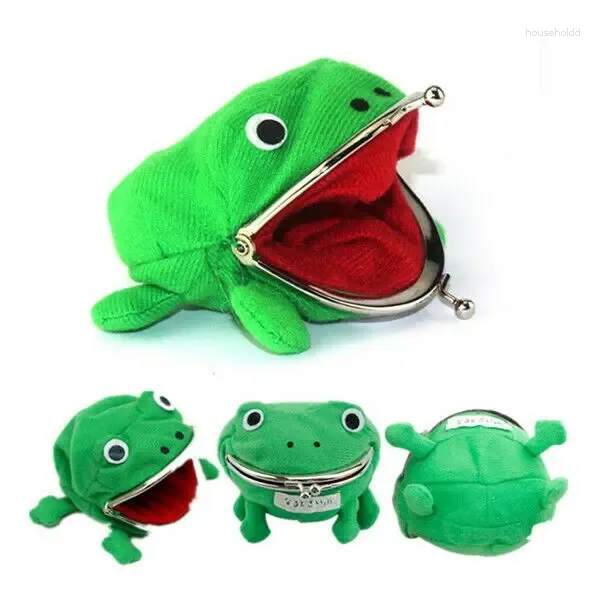 Storage Bags FAROOT 1PCS Cartoon Frog Coin Holder Purse Wallet Shape Fluff Clutch Cosplay Green Creative