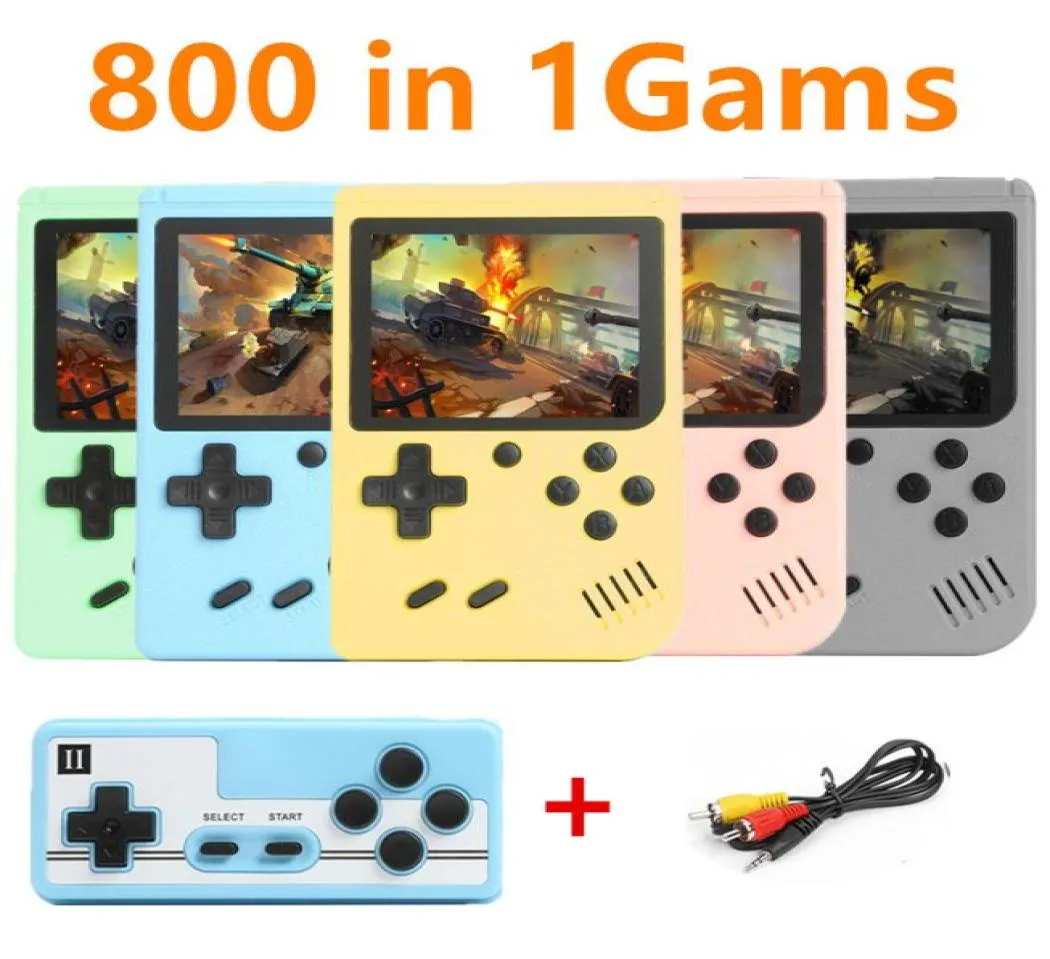 Przenośne gracze gier 800 w 1 mecze Mini przenośna retro filmowa konsola ręczna gra gracze chłopiec 8 -calowy 30 -calowy kolor lcd ekran GA6707241