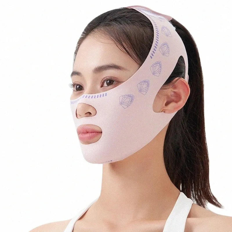 breathable V Face Band Cheek Lift Up Face Thin Mask Reduce Double Chin V-Line Sha Bandage Anti Wrinkle Face Bandage 00au#