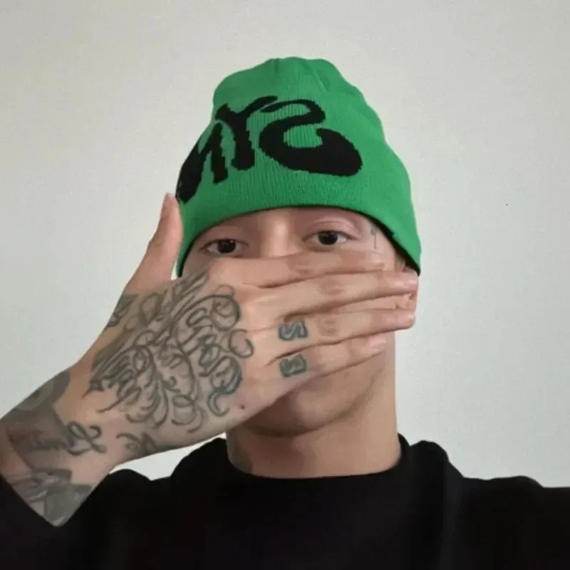 Syna World Skull Knitting Syna Beanie Hat Men Kobiet akapit jakość czapki Y2K ciepłe czapki Syna Cap 240320