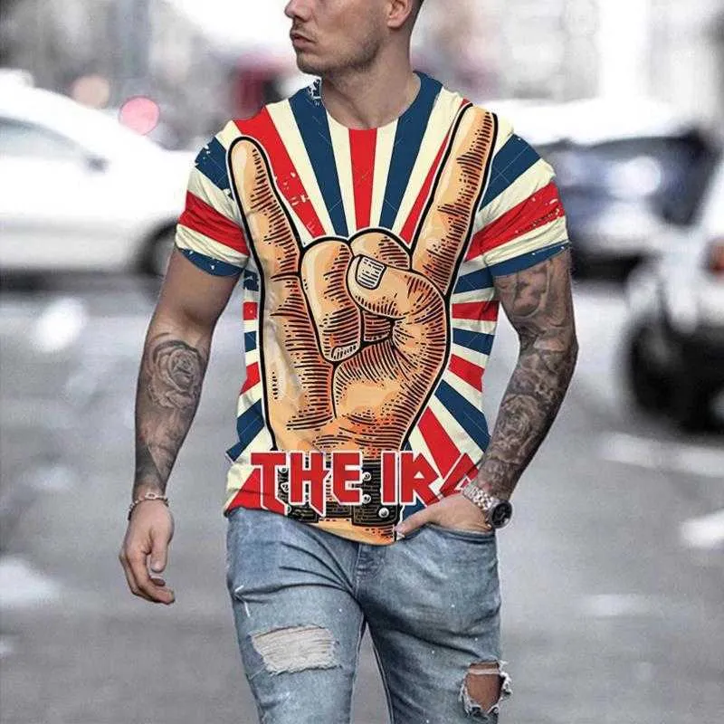 3D T-shirt 2023 Ny Mens Casual Street Shooting Style 3D-tryckt T-shirt Kort ärm Nej