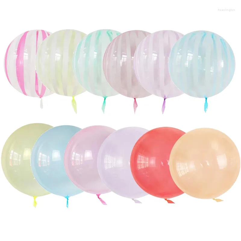 Feestdecoratie 1/5 Stuks Kleurrijke Bobble Ballonnen 18Inch Effen Kleur Bobo Air Globos Kinderen Verjaardag Babyshower Decoraties Kinderen speelgoed Cadeau