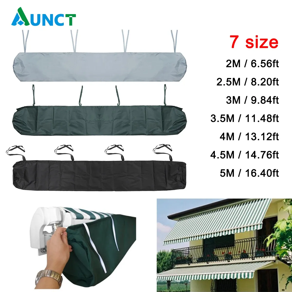 Redes de 7 tamaños para toldo de Patio, bolsa de almacenamiento de invierno, refugios para jardín, cubierta protectora para la lluvia, toldo para el sol Oxford 2/2,5/3/3,5/4/4,5/5m