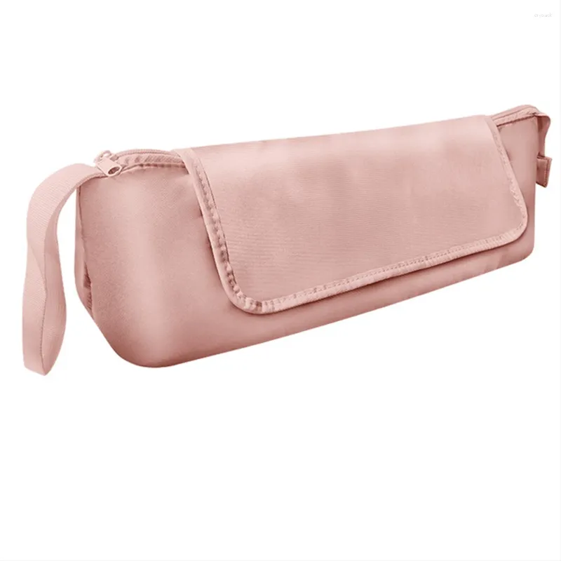 Bolsas de jóias ferramenta de cabelo saco de viagem curling ferro alisador 2-em-1 caixa de armazenamento rosa