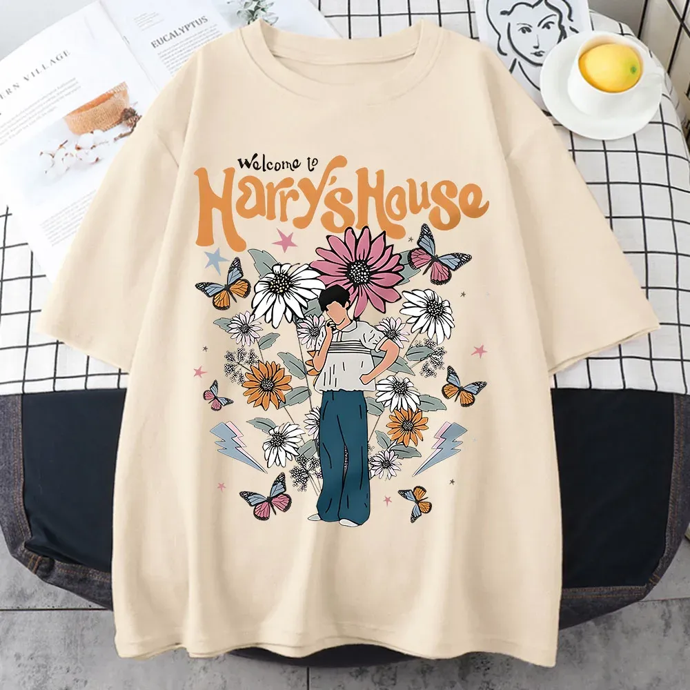 Harrys House Femmes T-shirts Cotton Manga Manga Graphique Graphique Braveur T-shirt Soft Originality Slice of Life