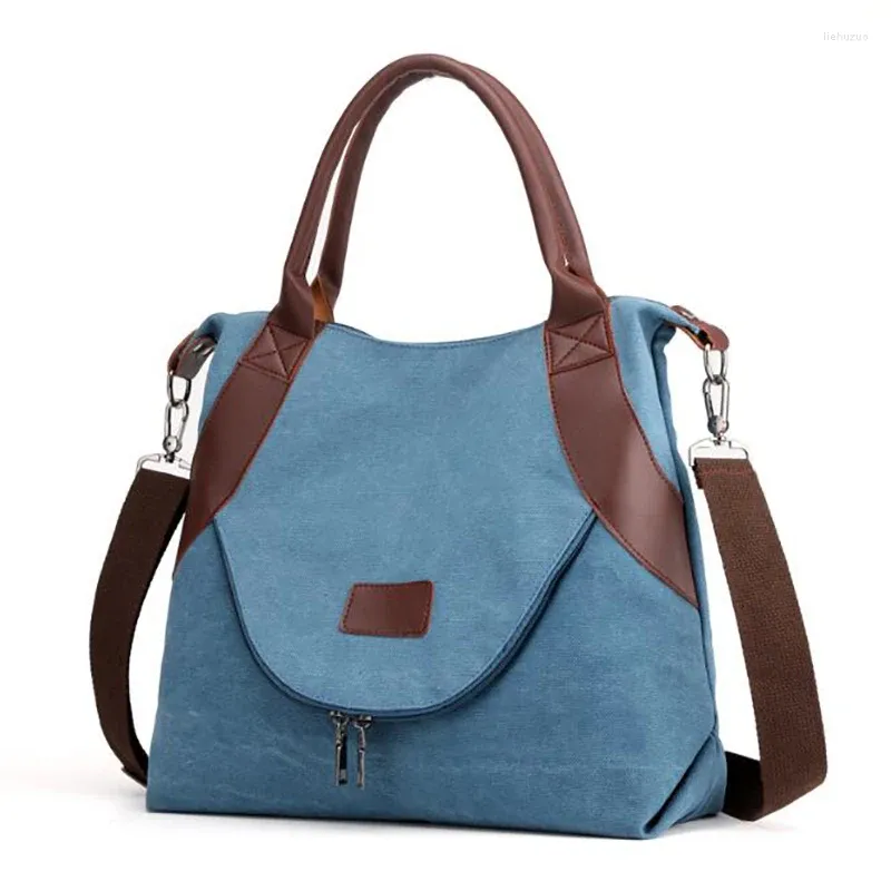 Shoulder Bags 2024 High Quality Women Handbag Casual Large Capacity Hobos Canvas Bag Sell Female Totes Solid