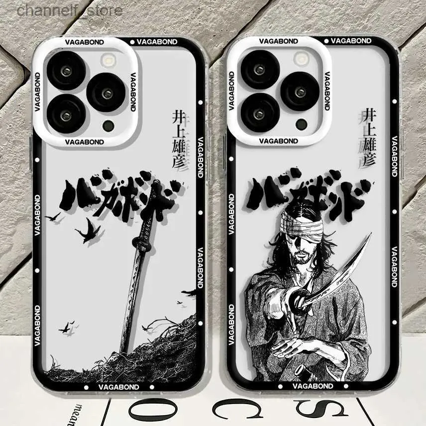 Cell Phone Cases Vagabond Manga Phone Case For iPhone 15 14 13 12 Mini 11 Pro Max X XR XS 6 7 8 SE 2020 Plus Soft Silicone Transparent CoverY240325