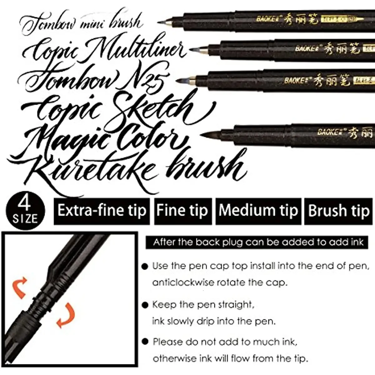 Fountain Pen Best Markers For Hand Lettering Calligraphy Pens Hand