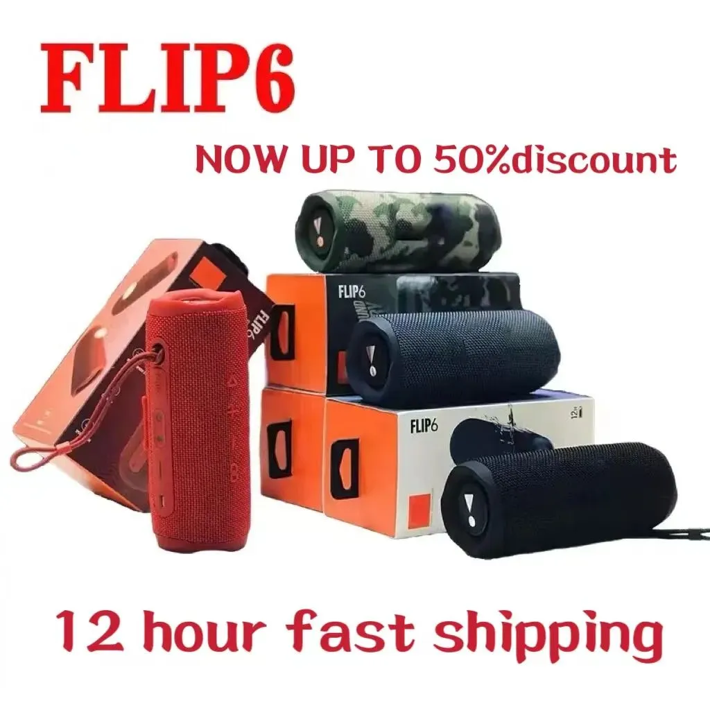 Alto-falantes portáteis flip6 estéreo sem fio bluetooth pluse alto-falante ao ar livre mini carga música flip6 à prova dwaterproof água 5 ipx7 baixo swfnr