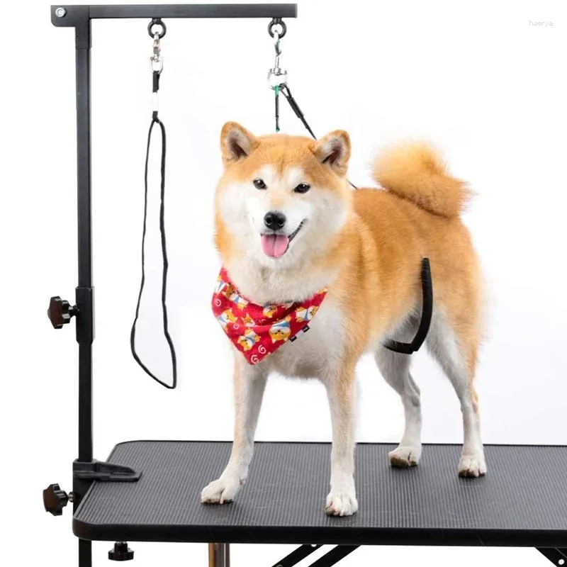 Dog Apparel Foldable Pets Grooming Bracket Adjustable Steel Suspender Table Arm Support Cat Holder For Bath Desk Pet Supplies