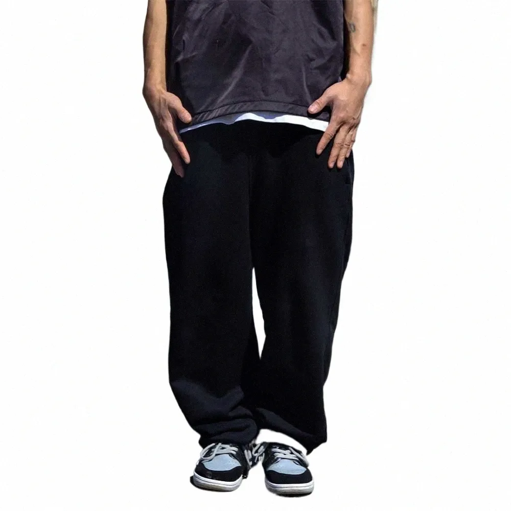 Plus Size Hiphop Fleece Joggers Men's Warm Harem Sweatpants, Wide Leg  Baggy Trousers, Urban Streetwear, Big Tall Sizes Available
