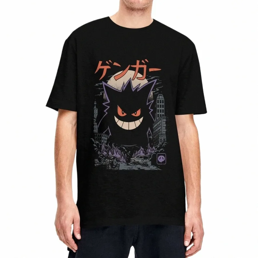 uomo Donna T-shirt Gengar Kaiju Japan Style Pokem Cool Pure Cott Tees Manica corta T-shirt Girocollo Top Graphic 217X #