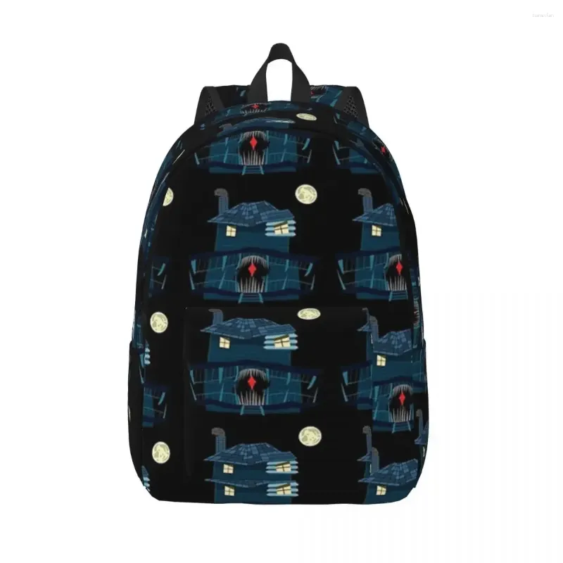 Mochila monstro casa à noite mulher pequenas mochilas meninos meninas bookbag moda bolsa de ombro portabilidade portátil mochila sacos de escola