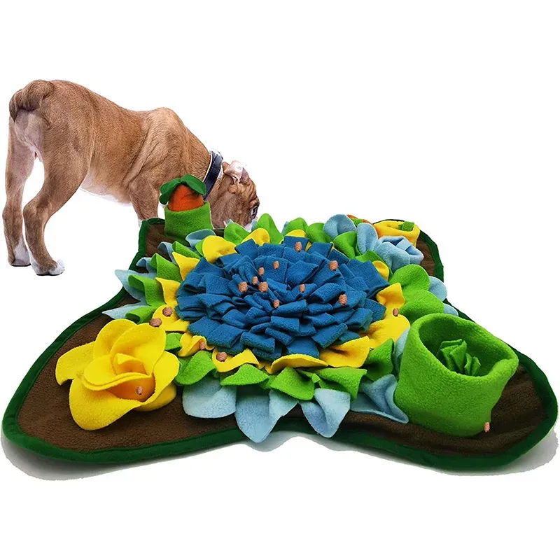 Toys Pet Dog Snuffle Mat Pet Pet Sızıntı Yiyecekleri Bozulma Mat Kedi Köpek Eğitim Battaniyesi Burun Çalışma Oyuncak evcil hayvan yavaşlama besleme zekası paspas