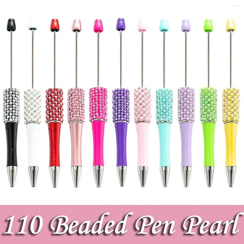 110pcs Diamond Bead Pen Peni all'ingrosso Creative Adesivo fatto a mano fai -da -te Set di penne per ballpoint Regalo pubblicitario