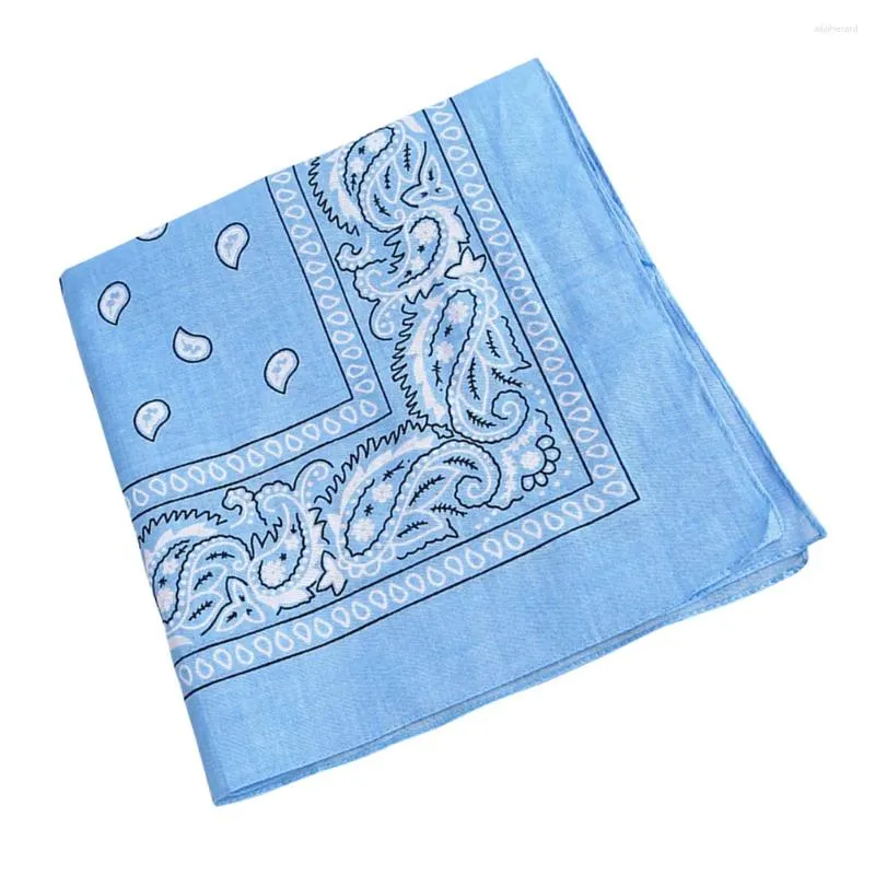Bandana's Multifunctionele bandana Bedrukte katoenen hoofdband Zweetabsorberende zakdoeken (hemelsblauw)