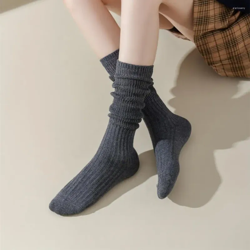 Women Socks Women's Pile Calf Cotton Ballet With Hollow Out Knitted Design Preppy Style