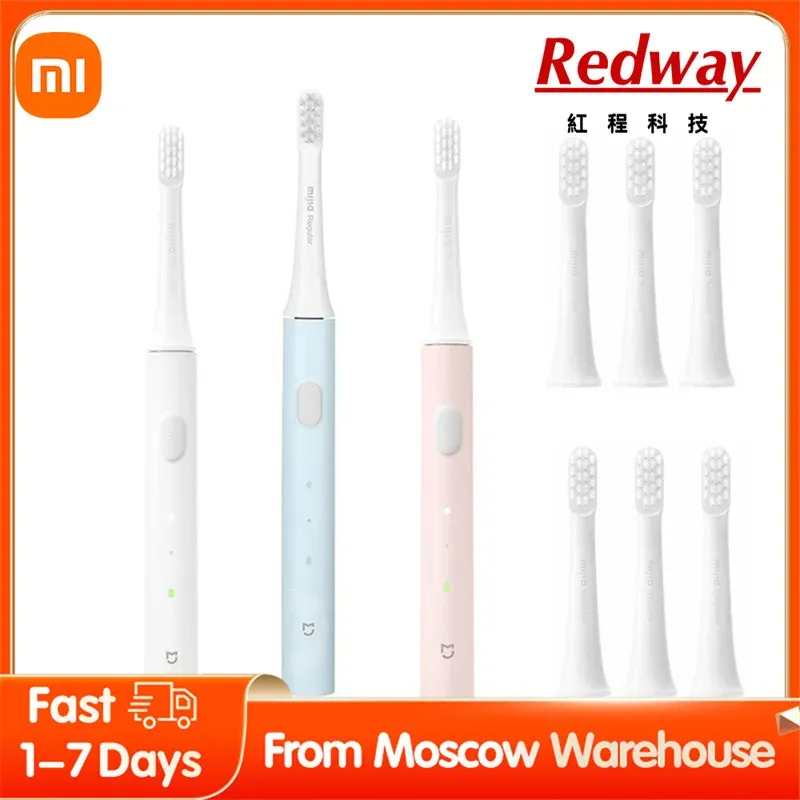 فرشاة أسنان Xiaomi Mijia T100 Sonic Electric Frushn Mi Smart Tooth Brush ملونة USB قابلة للشحن IPX7 مقاومة للماء لفرشاة الأسنان