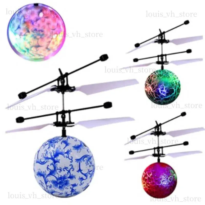 Électrique / RC Aircraft Mini Drone RC Helicopter Ball Magic Shinning Luminal LED Éclairage pour enfants Induction infrarouge Aircraft Ball Flying Dron Toys T240325