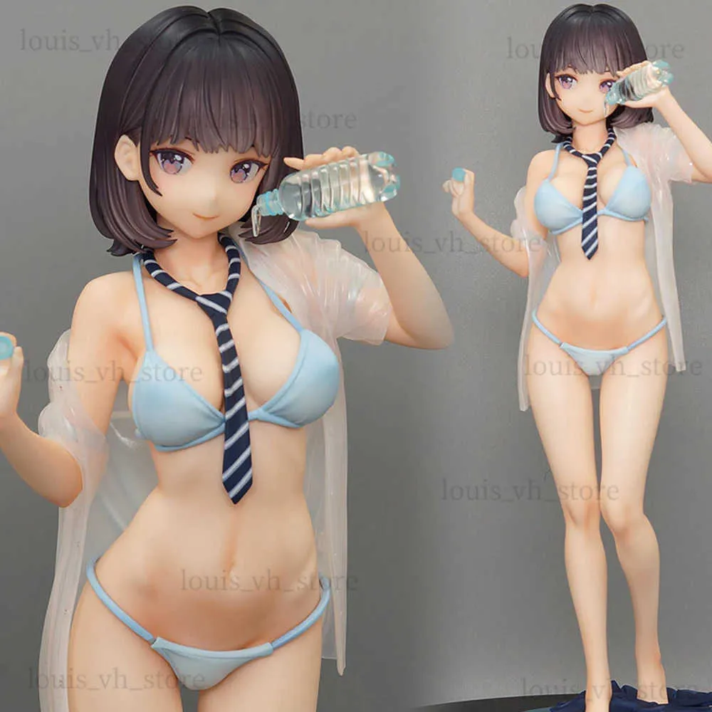 Action Toy Figures 22cm anime daiki kougyou mizu o nomasetekurenai doukyuusei 1/7 sexig tjej pvc actionfigurer samlingsmodell leksaker julklapp t240325