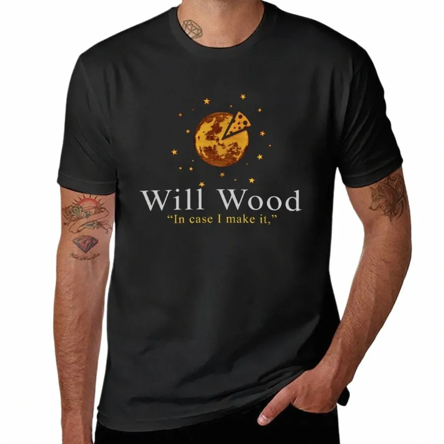 Nouveau Will au cas où je le ferais Wood Logo Band T-Shirt kawaii vêtements T-shirts vierges T-shirts noirs T-shirts pour hommes cott f30o #