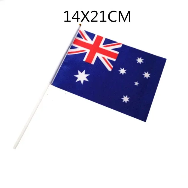 Akcesoria 21*14 cm Australijska flaga narodowa 50pcs machanie ręcznie Australia Flag Flag Parade Sports Home Dekoracja