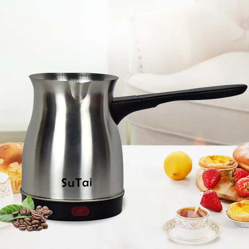 Tools Turkish coffee pot thick stainless steel electric heating household use hot milk coffee electric kettle