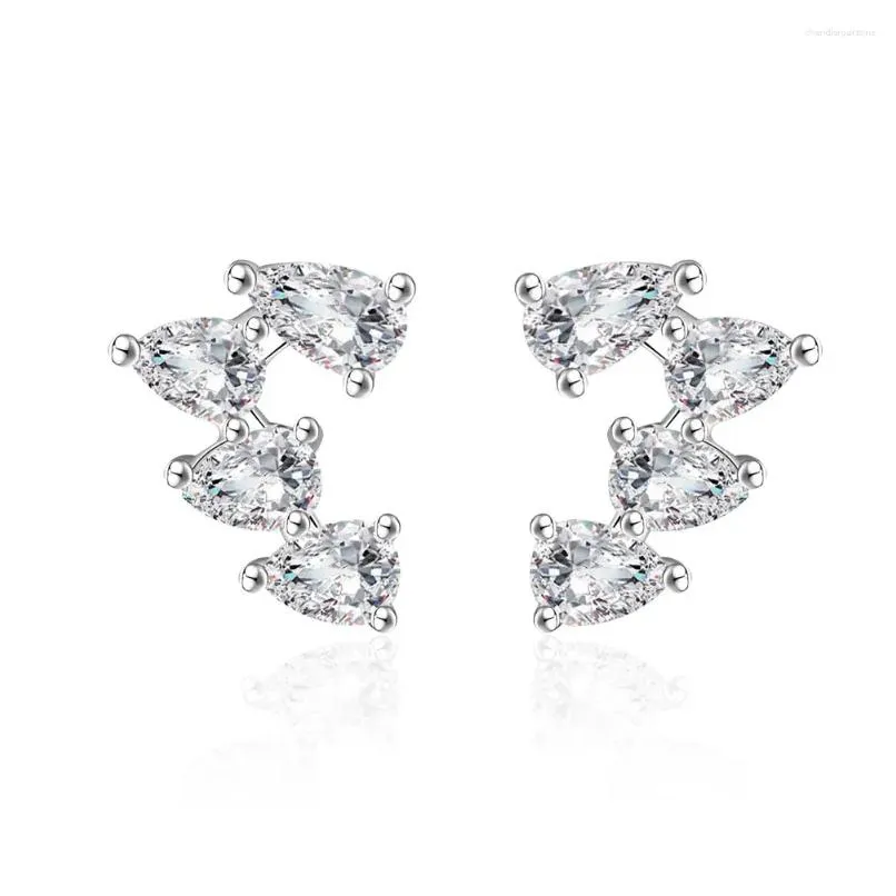 Stud Earrings Zhenchengda Water Drop Diamond Womens S925 Pure Sier Ear Jewelry European And American Foreign Trade Delivery Otcqv