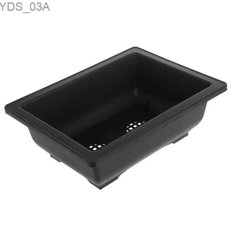 Planters POTS Flower Pot Imitation Plastic Balkony Rectangle Bonsai Bowl Basin Nursery Planter 240325