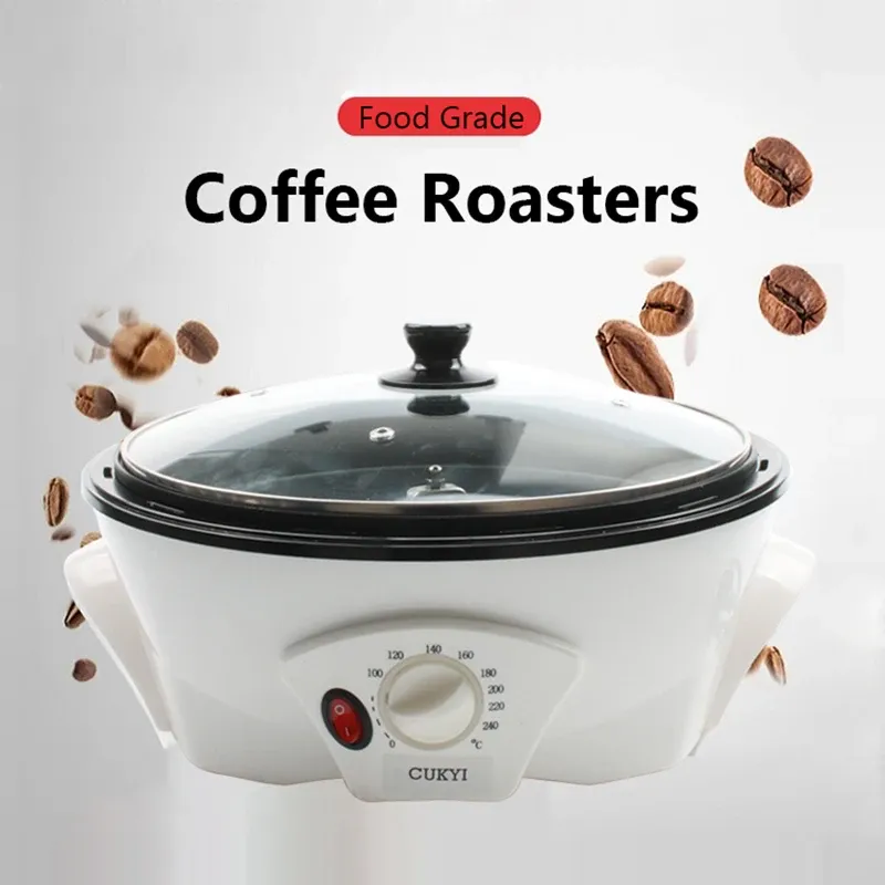 Tools Electric Coffee Beans Roasting Machine 110V 220V Nonstick Coating Coffee Roaster Household Grain Drying Popcorn Maker Bake Tool